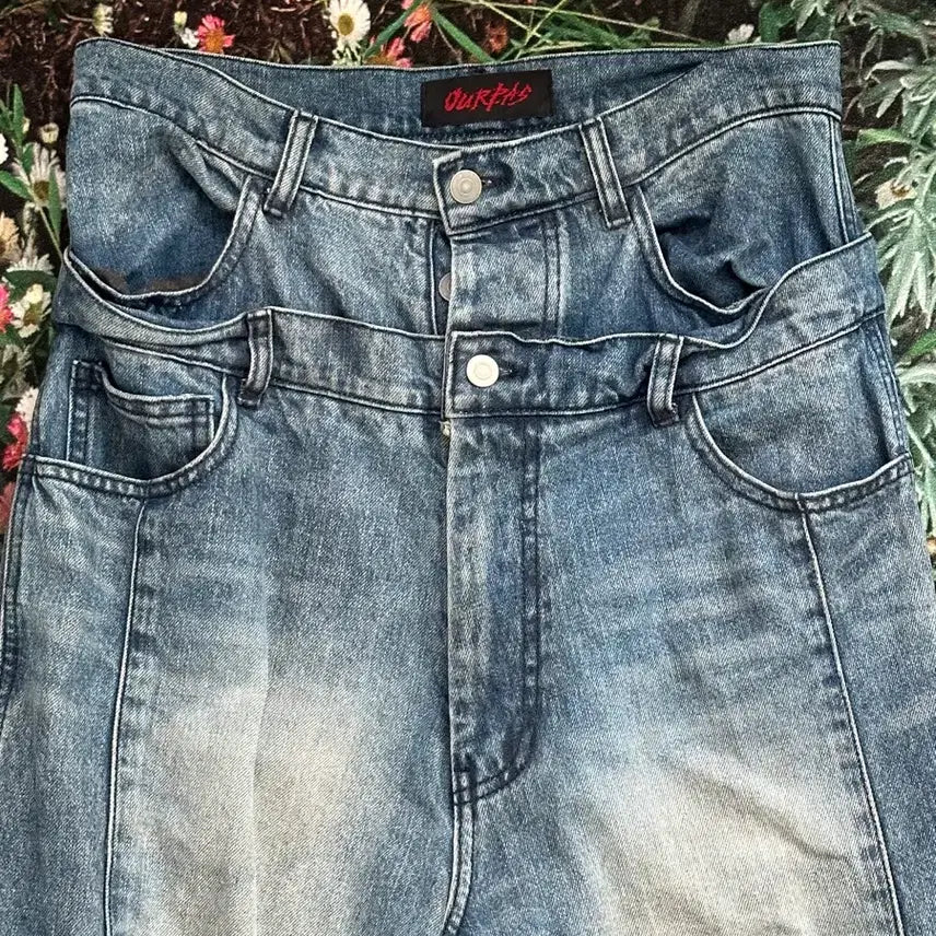 [BUNJANG] OurPass Double Layered Denim Pants Size 31 / 아워파스 더블 레이어드 데님 팬츠 31