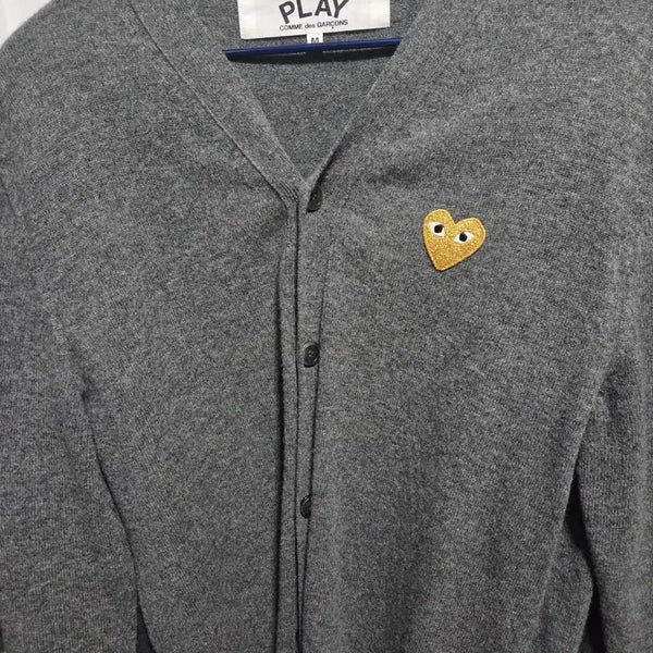 [BUNJANG] Comme des Garçons Play Grey Cardigan M / 꼼데가르송 플레이 가디건 그레이 M