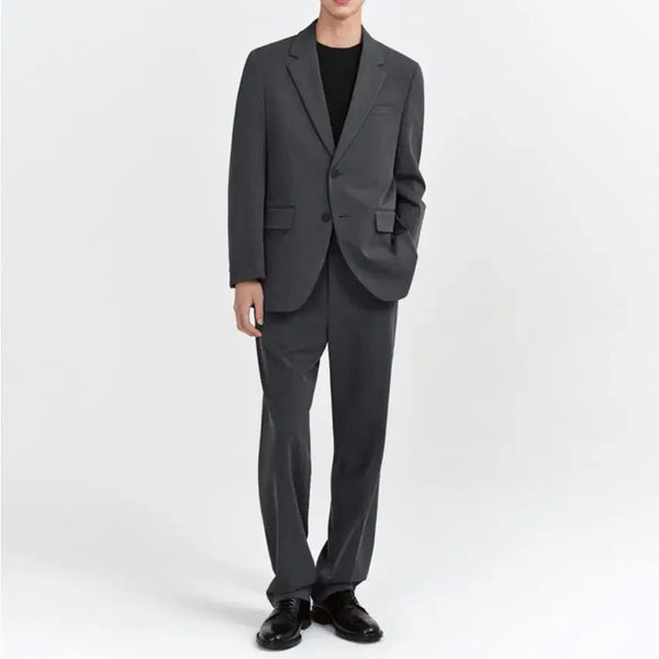 [BUNJANG] Musinsa Standard Relaxed Basic Blazer Medium Gray L / 무신사스탠다드 릴렉스드 베이식 블레이저 [미디엄 그레이] L