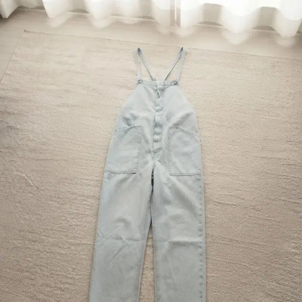 [BUNJANG] ZARA Light Blue Denim Jumpsuit XS / ZARA(자라) 라이트 블루 데님 점프슈트 (XS)]