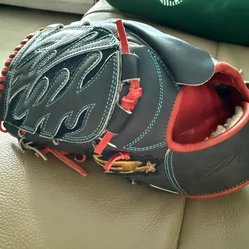 [BUNJANG] Autumn Blossom Premium Pitcher's Glove (Navy) Left Hand Throw / 어텀블라썸 프리미엄 투수 글러브  (네이비) 좌투