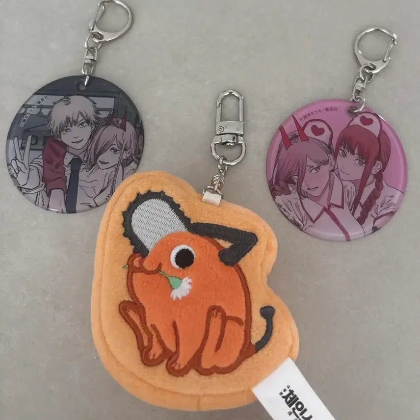 [BUNJANG] Chainsaw Man 3-Piece Keychain Bundle / 체인소맨 3종키링 (일괄판매)
