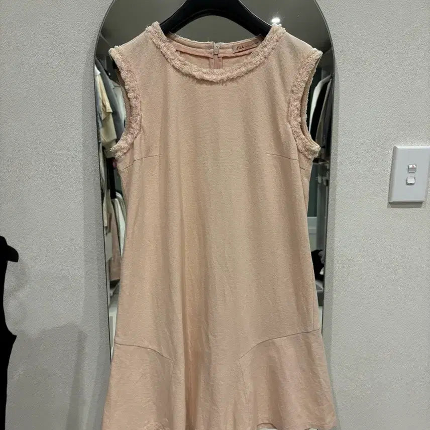 [BUNJANG] JILL by JILLSTUART Sleeveless Mini Dress - Coral Pink Fringe / 질 바이 질스튜어트 민소매 핑크 원피스
