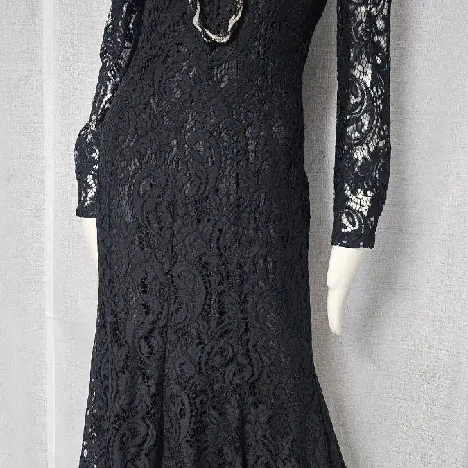 [BUNJANG] K-DABA Black Zipper Lined Long Dress / K-DABA 상태굿 검정 자크 안감 롱원피스..택 스몰..반품 44-47