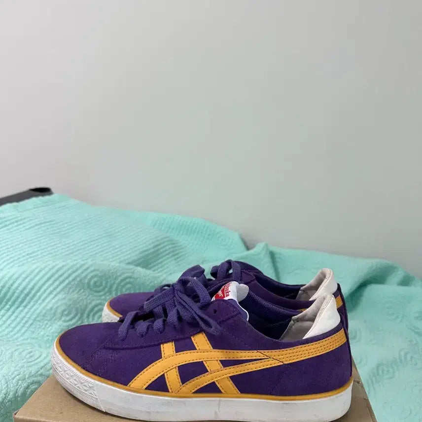 [BUNJANG] Onitsuka Tiger Sneakers Purple/Gold Size 255mm / 오니츠카타이거 정품 퍼플/골드 스니커즈 255mm