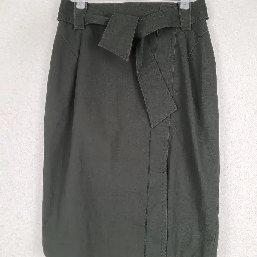 [BUNJANG] J.J. Ggot Women's Khaki Front Slit Midi Skirt (Size 27-28) / JJ지고트 여성 카키 앞트임 스커트(27~28)