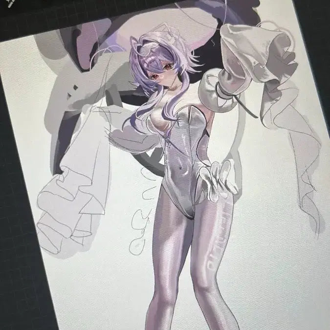 [BUNJANG] Full Color Semi-Matted Illustration Commission / 풀채색 그림 커미션 반무테