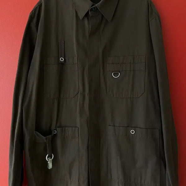 [BUNJANG] Undercover 20SS Multi Pocket Clip Work Shirt Brown / [20SS] 언더커버 멀티 포켓 클립 워크 셔츠 브라운 - 3사이즈