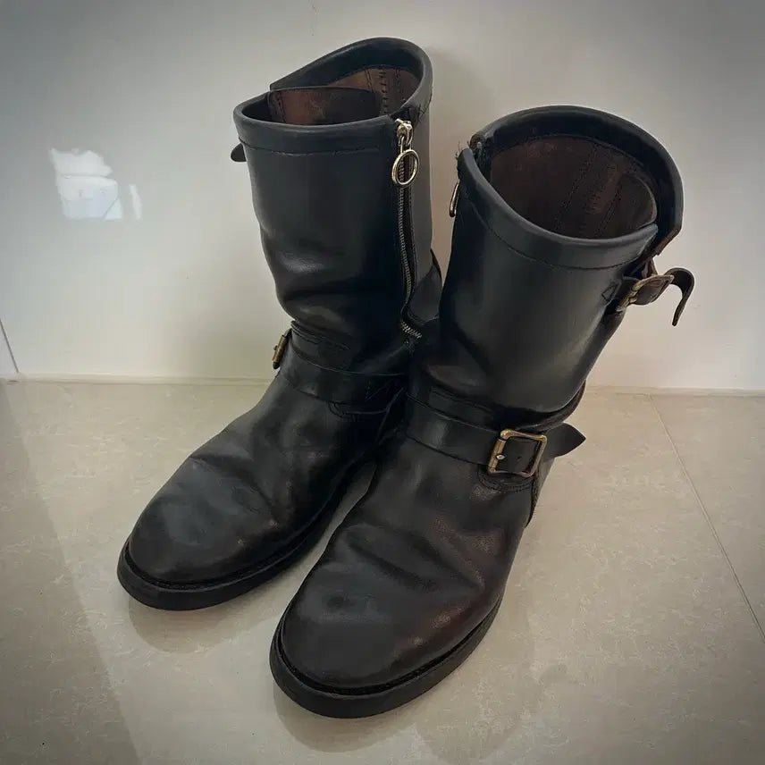 [BUNJANG] Argo Horsebutt Leather Engineer Boots Custom Size 270 (9) / 아르고 Argo 차심 홀스벗 엔지니어부츠 270(9) 커스텀