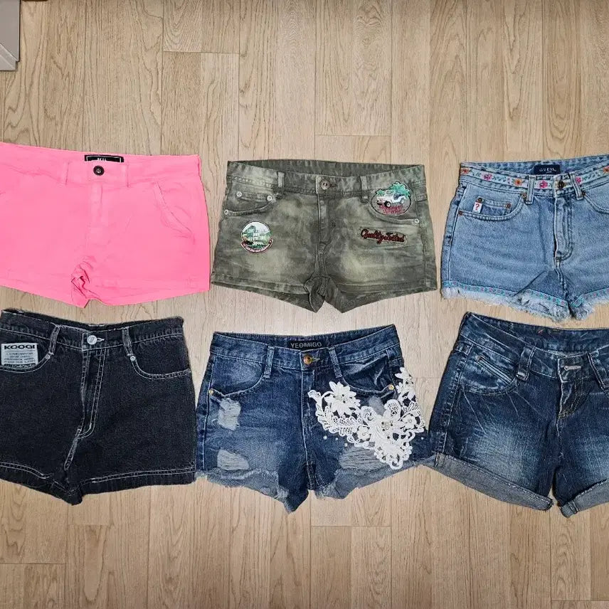 [BUNJANG] Superdry, Jeep, Guess, Cookie, Pearl Detail, Hem Fold Cotton Shorts Bundle Set / 숏팬츠(숏반바지) 25~26사이즈-가격 다릅니다