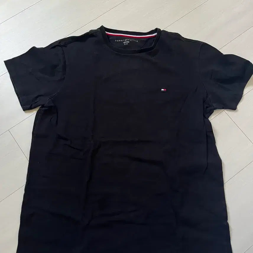 [BUNJANG] Tommy Hilfiger Cotton Short Sleeve T-Shirt Black S / 타미힐피거 면 반팔 티셔츠 블랙 S