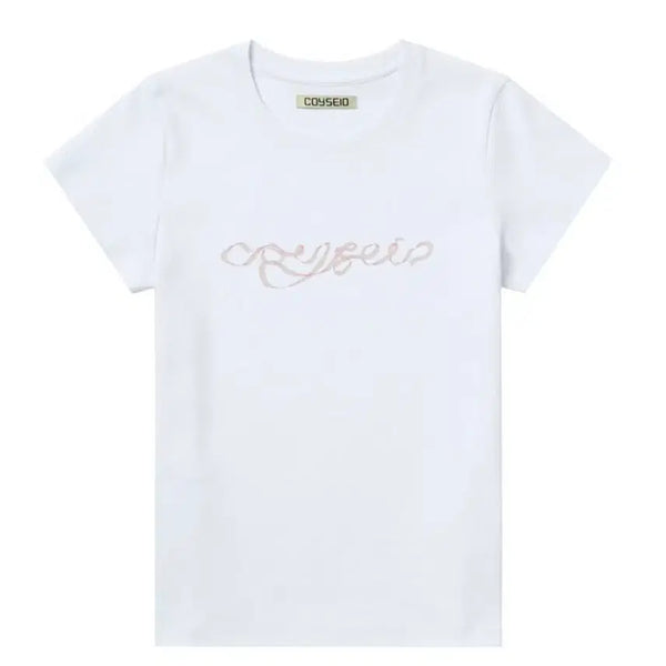 [BUNJANG] Koiseio Ribbon Side Strap T-shirt - White / 코이세이오 리본 사이드 스트랩 티셔츠 화이트