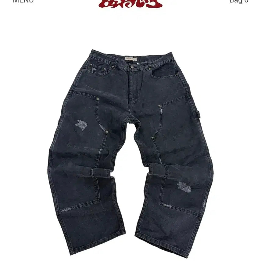 [BUNJANG] TRSC Vintage Double Knee Pants Navy / 2 아오이로 TRSC 빈티지 더블니 팬츠 네이비