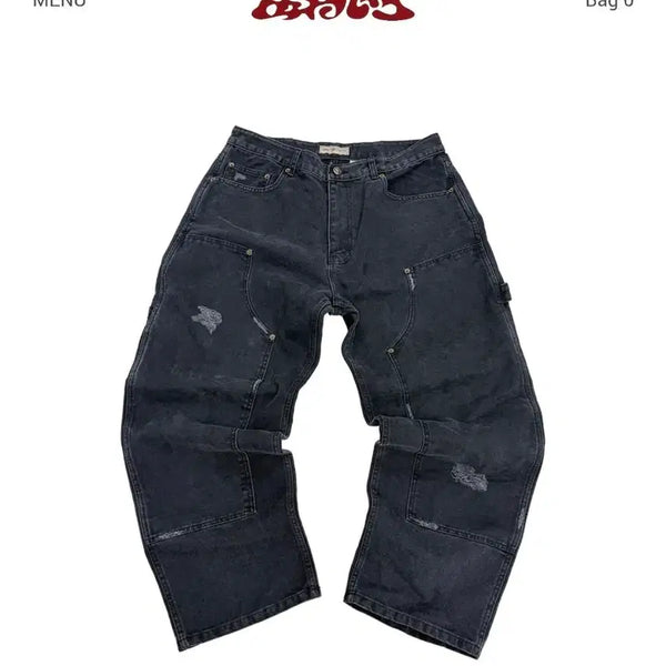 [BUNJANG] TRSC Vintage Double Knee Pants Navy / 2 아오이로 TRSC 빈티지 더블니 팬츠 네이비