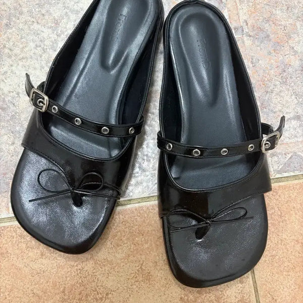 [BUNJANG] Ribbon Flip-Flops Size 245 / 리본 쪼리 245