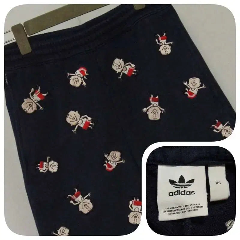 [BUNJANG] Adidas Crayon Shin-chan Banding Shorts Navy 29" / 아디다스 짱구 밴딩 반바지 29인치