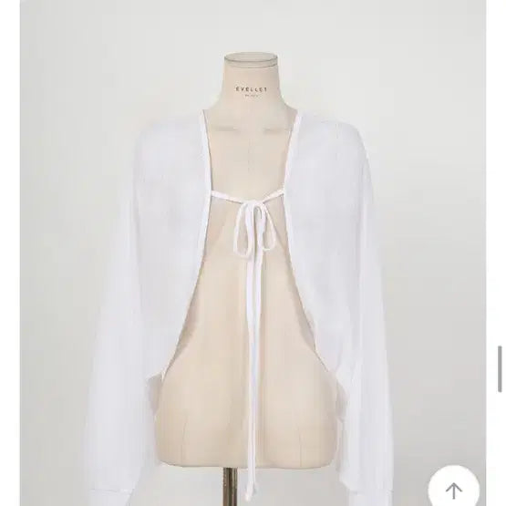 [BUNJANG] J STYLE Bolero Cardigan White Plus Size / 제이스타일 볼레로 가디건 화이트 빅사이즈 가디건 볼레로