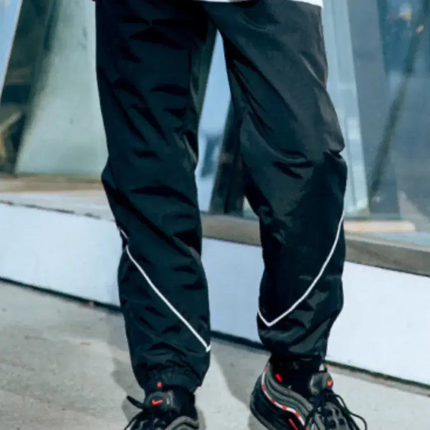 [BUNJANG] Flook Retro Two Line Training Pants Black M / (GS반값택배포함) 플루크 레트로 TWO 라인 트레이닝 팬츠 블랙 M