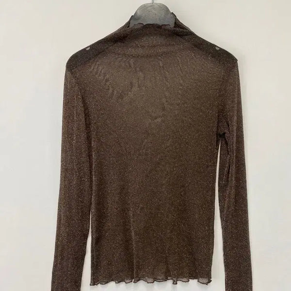 [BUNJANG] Vintage See-through Mesh Glitter Top / 빈티지 시스루 매쉬 글리터 탑