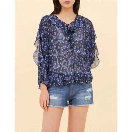 [BUNJANG] Thursday Island Floral Frill Blouse / 써스데이아일랜드 블라우스