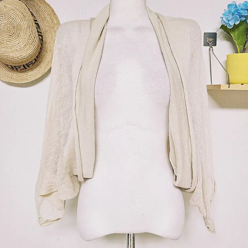[BUNJANG] Saks Fifth Avenue Linen Cardigan / 하이엔드백화점 삭스피프스에비뉴 린넨가디건 55 66 77 연베이지