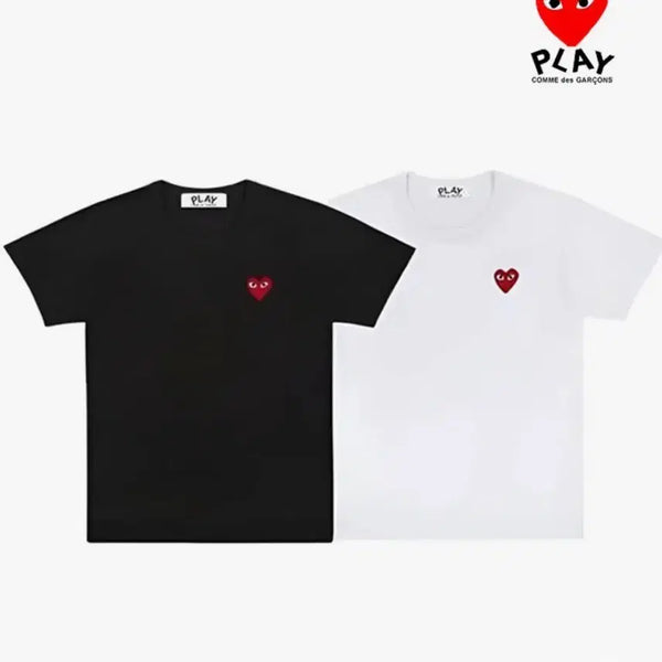 [BUNJANG] Comme des Garçons Play White Short Sleeve T-Shirt / 꼼데가르송 플레이 반팔티 화이트