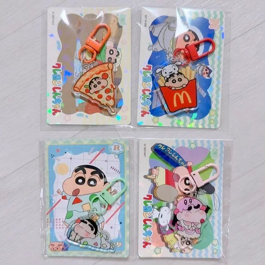 [BUNJANG] Crayon Shin-chan Photocard & Acrylic Keychain Set / 짱구 포카+ 아크릴키링 4종 / 새상품