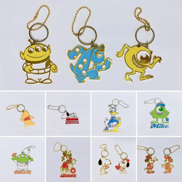 [BUNJANG] Disney & Snoopy Metal Keyring Bundle (18 Types) / 디즈니, 스누피 메탈 키링 18종 일괄 싸게 팝니다