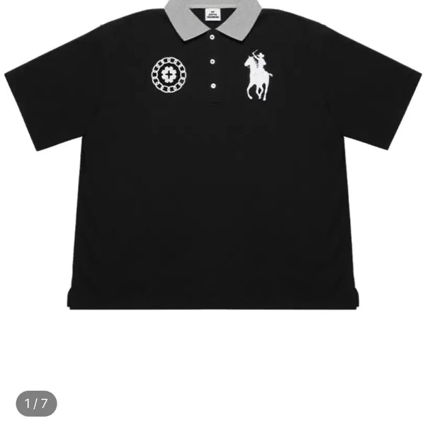 [BUNJANG] MJD Oversized Cowboy Polo T-shirt Black / [M] mjd 오버사이즈 카우보이 폴로 티셔츠 카라티 블랙