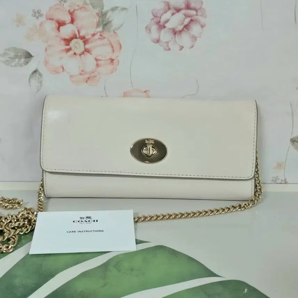[BUNJANG] Coach Mini Clutch Crossbody Bag Ivory / 코치 미니 클러치겸 크로스백 아이보리