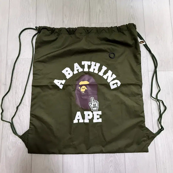 [BUNJANG] BAPE GO APE Pointer College Backpack Olive / 베이프 고에이프 포인터 컬리지 냅색 올리브