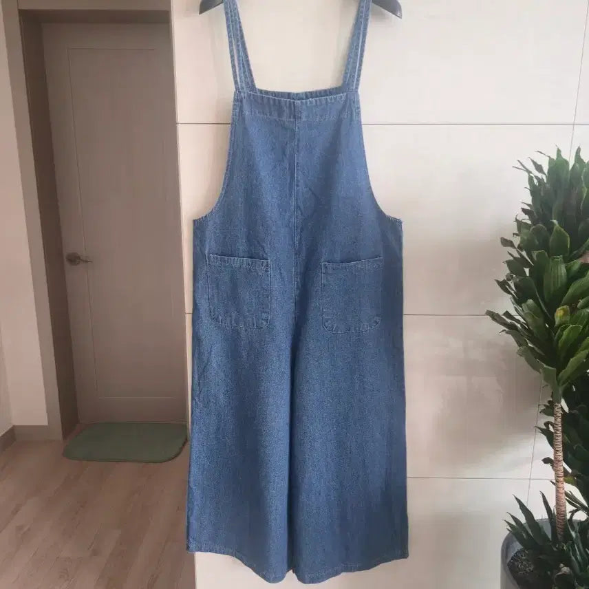 [BUNJANG] Denim Overalls Jumpsuit / 청 데님 멜빵 점프수트 55~66반사이즈