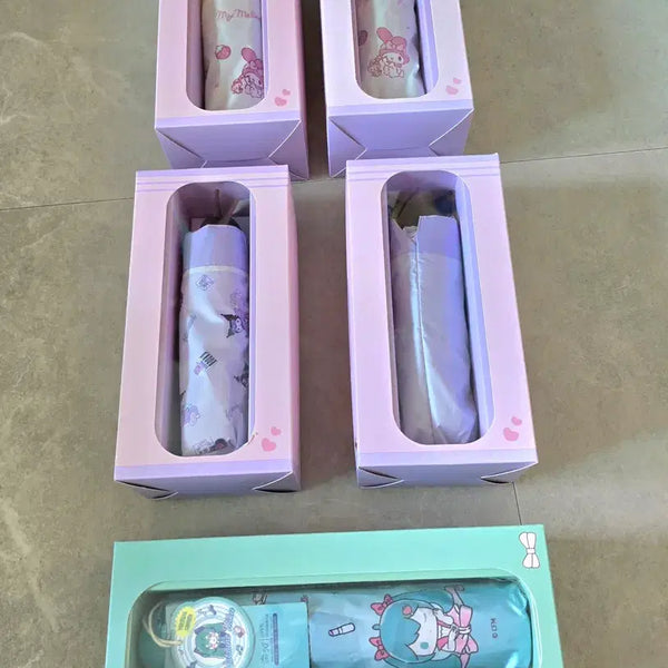 [BUNJANG] Miku, Kuromi, My Melody 3-Section Folding Umbrella / 미쿠,쿠로미,마이멜로디 3단 접이식 우산