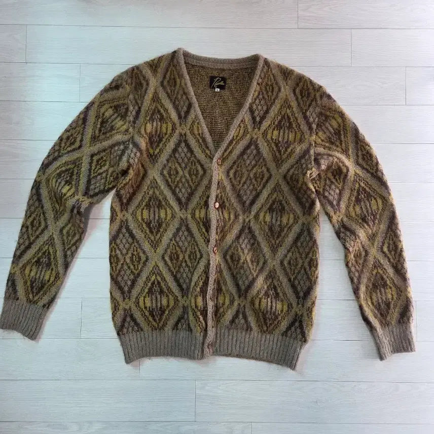 [BUNJANG] Needles Diamond Pattern Cardigan M / (정품)니들스 다이아몬드 패턴 가디건m