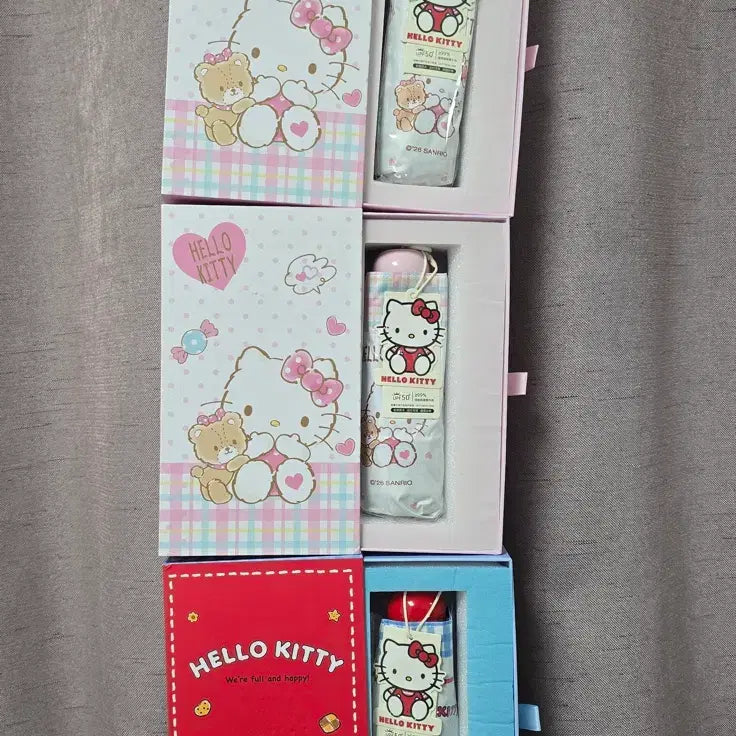 [BUNJANG] Hello Kitty 3-Section Folding Umbrella / 헬로키티 3단 양우산