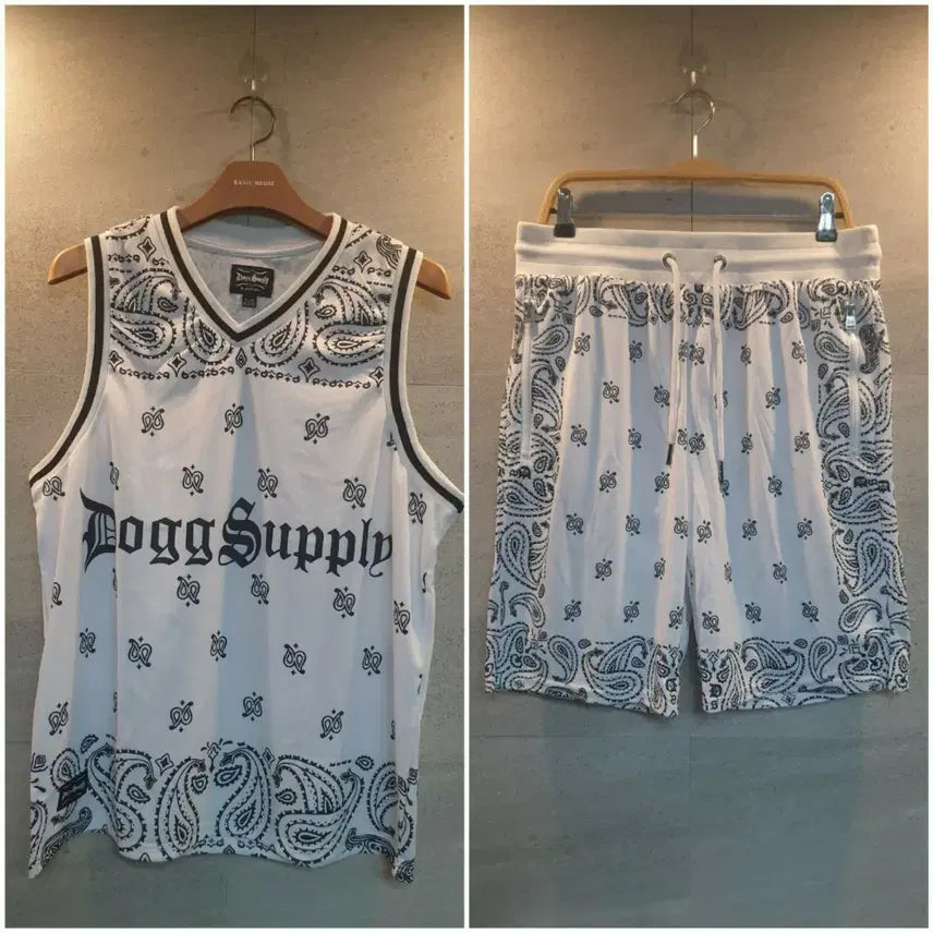 [BUNJANG] Dog Supply by Snoop Dogg Paisley Pattern Short Sleeve Set / Dog supply by 스눕독 반팔 세트.