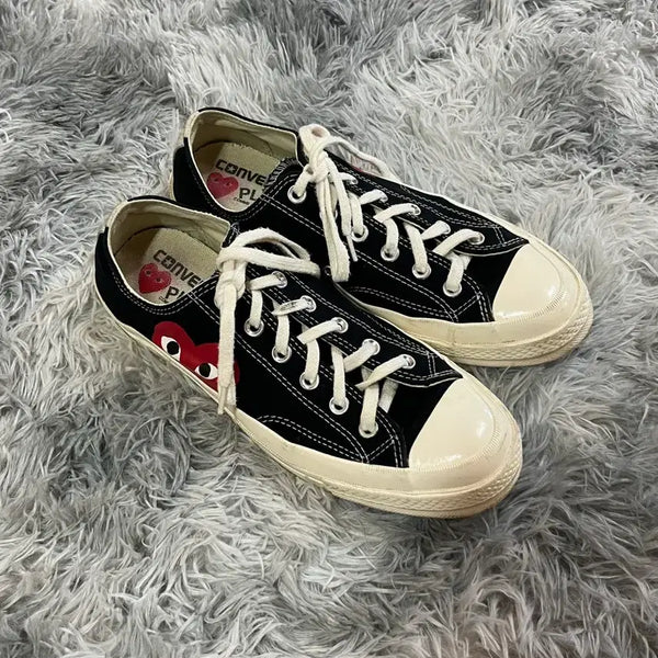 [BUNJANG] Comme des Garçons Converse Heart Logo Sneakers / 꼼데가르송 컨버스 280