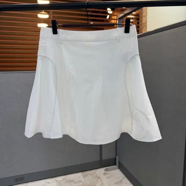 [BUNJANG] Women's Golf Skirt White & Black / 여성 골프 스커트 화이트&블랙