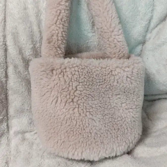 [BUNJANG] Mini Tote Bag Beige / 보들보들 미니 토트백 베이지