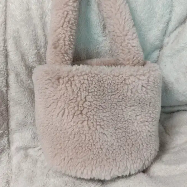 [BUNJANG] Mini Tote Bag Beige / 보들보들 미니 토트백 베이지