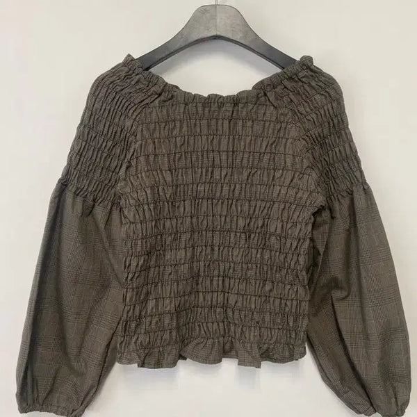 [BUNJANG] Vintage KASTANE Shirring Blouse / 빈티지 KASTANE 셔링 블라우스