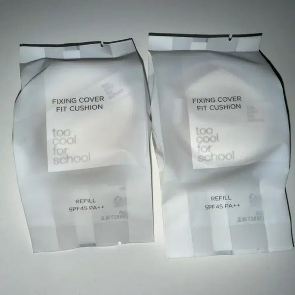 [BUNJANG] toocoolforschool Fixing Cover Fit Cushion Refill SPF50+ PA+++ (21C Cool Petal) - Set of 2 / 투쿨포스쿨 픽싱 커버 핏 쿠션 리필 21C 쿨 페탈