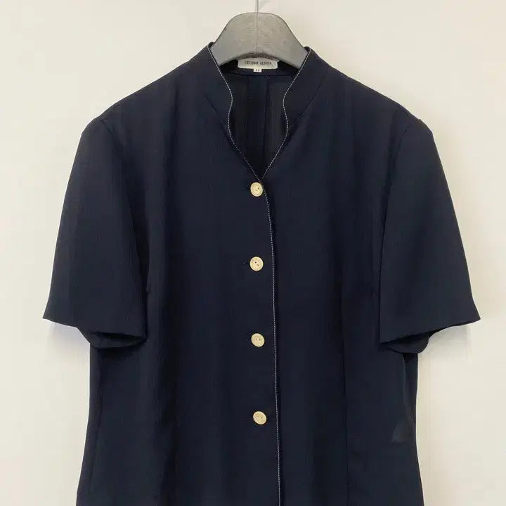 [BUNJANG] Vintage Studio Alpha Poly Blouse Shirt / 빈티지 STUDIO ALPHA 폴리 블라우스 셔츠