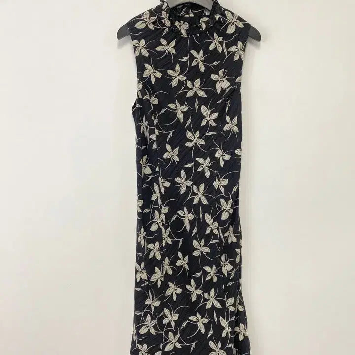 [BUNJANG] MISCELLANY Vintage Floral Layered Dress with Frill Neck Detail / 빈티지 MISCELLANY 프릴넥 디테일 레이어드 플로랄 원피스