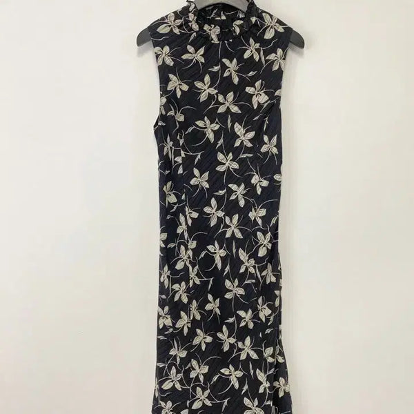 [BUNJANG] MISCELLANY Vintage Floral Layered Dress with Frill Neck Detail / 빈티지 MISCELLANY 프릴넥 디테일 레이어드 플로랄 원피스
