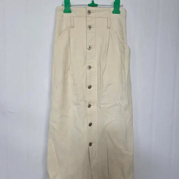 [BUNJANG] Ivory Button Long Skirt / 아이보리 버튼 롱 스커트 봉6