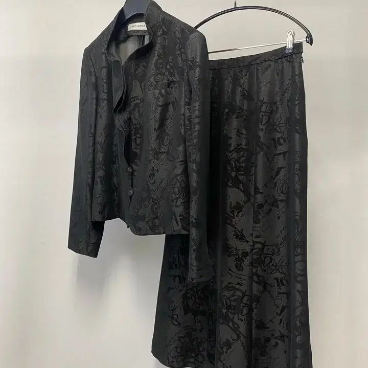 [BUNJANG] Vintage Sun Rose Pattern Jacket & Skirt Set / 빈티지 SUN ROSE 패턴 자켓 & 스커트 셋업