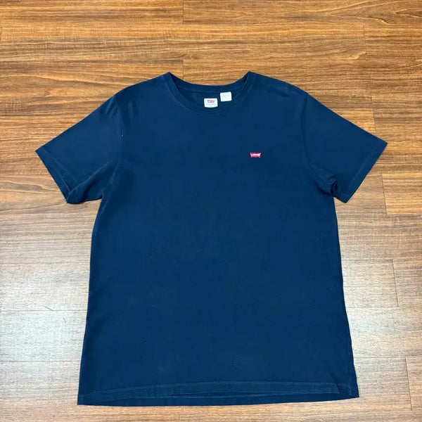 [BUNJANG] Levi's Men's Basic Logo Short Sleeve T-Shirt Navy / 리바이스 남성 베이직 로고 반팔 네이비