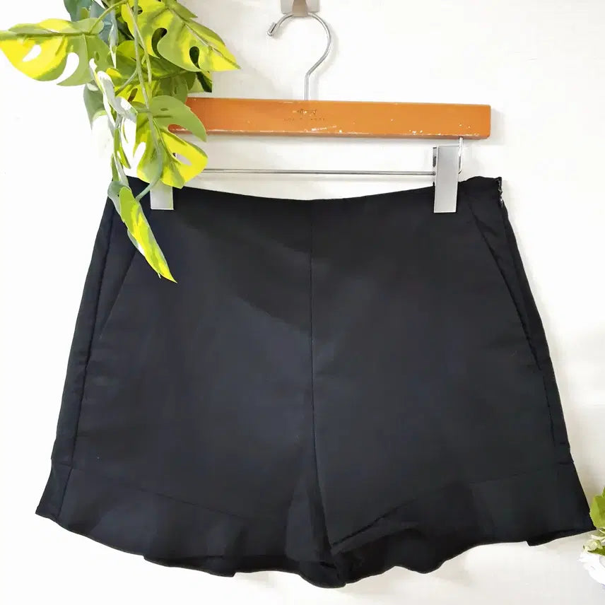 [BUNJANG] Zara Black Label Frill Short Pants / 새상품 자라 블랙라벨 프릴 숏팬츠 66 블랙
