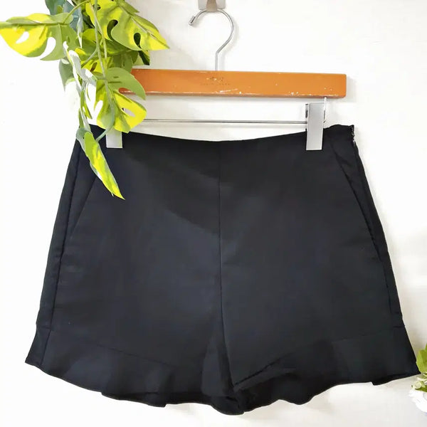 [BUNJANG] Zara Black Label Frill Short Pants / 새상품 자라 블랙라벨 프릴 숏팬츠 66 블랙